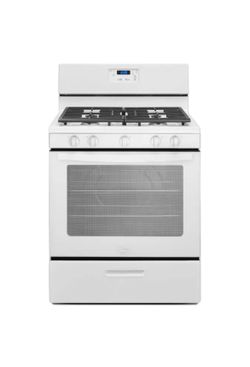Whirlpool 30-in 5 Burners 5.1-cu ft Freestanding Natural Gas Range (White)