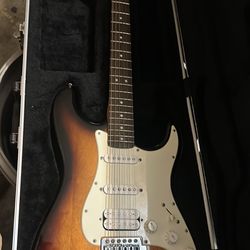 FENDER  SQUIER BULLET  STRAT WITH  STRAP AND HARD CASE