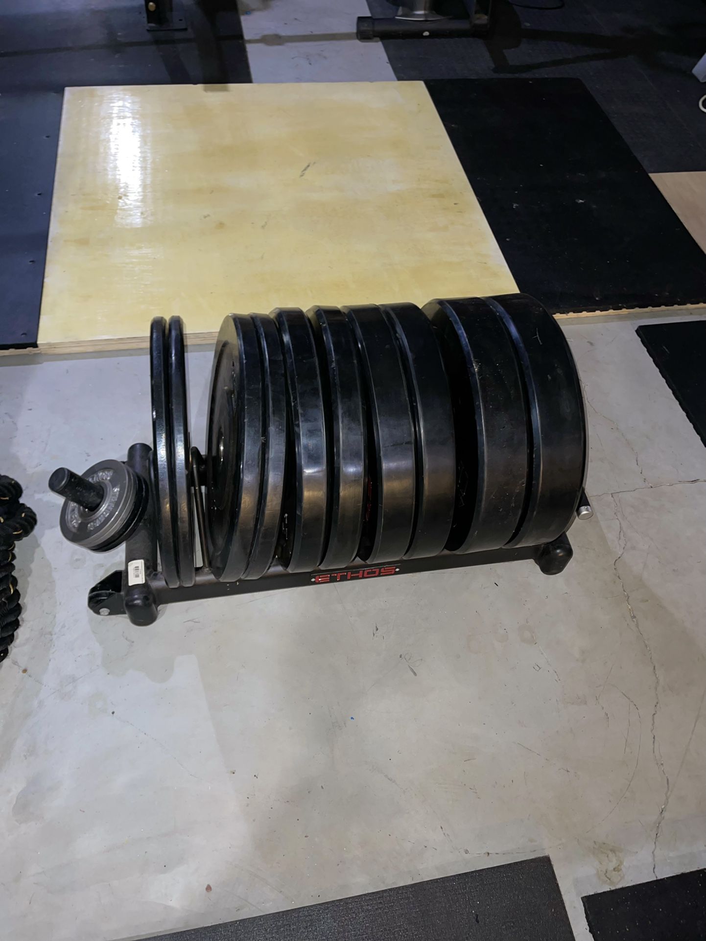Bumper Weight Plates With Rack