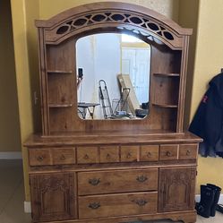 Large Armoire Dresser With Mirror