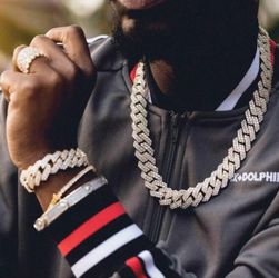 New 20MM Full Ice Out Cuban Link Set 14K Gold Plated Doesn't Loses Color