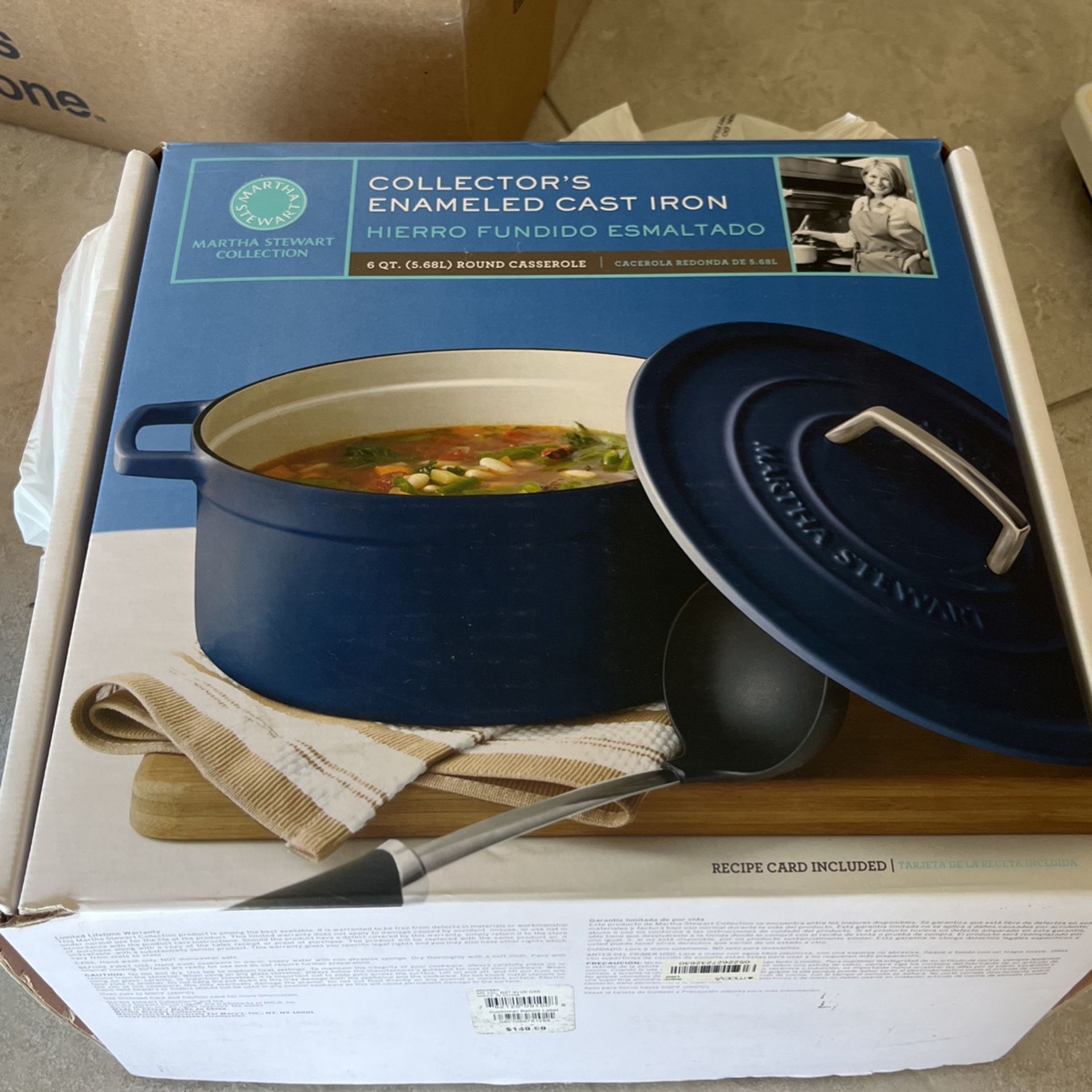 martha stewart 6 qt enameled cast iron dutch oven