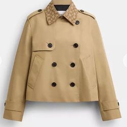 Coach Cropped Trench Jacket 