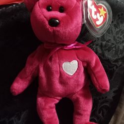 Ty Beanie Baby Retired Valintina Holo Tag New In Case 