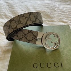 Gucci Men’s Belt GG Supreme/black leather Size 95