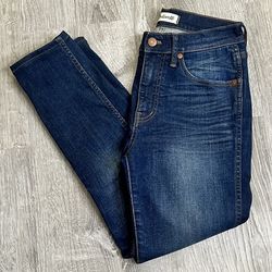 Madewell Size 27 Blue Dark Wash 9” High Riser Skinny Skinny Jeans