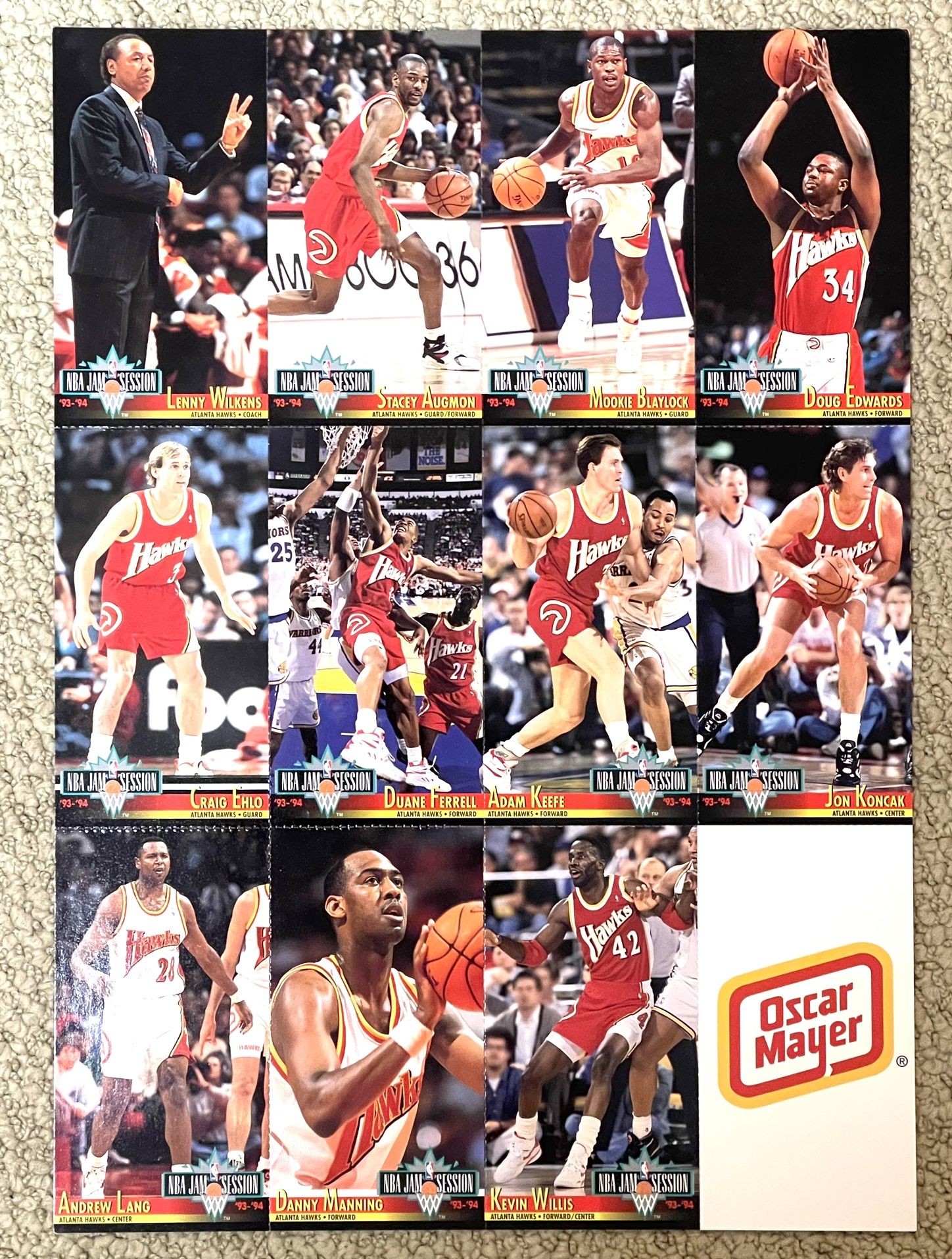 1994 Fleer Atlanta Hawks Basketball Uncut Sheet From Oscar Myers’s,All Products : American Fashion Style Bags On Sale