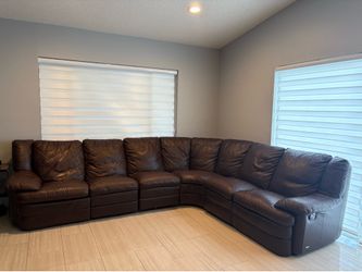 Natuzzi leather recliner sofa