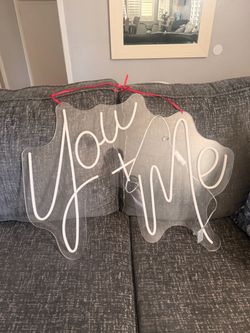 You + Me LED sign