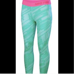 Nwt Girls Nike Leggings Tights Tempo Xl Blue Pink 