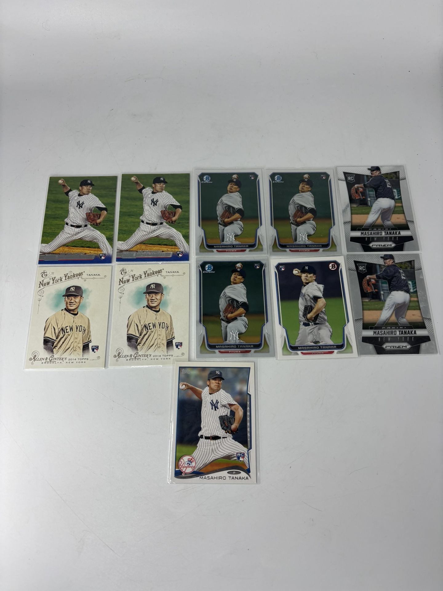 Masahiro Tanaka  Lot Of 11 Assorted Rookie Cards New York Yankees Bowman Prizm 