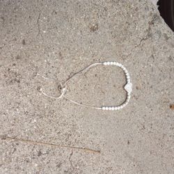 Cute Silver Plated Heart Bracelet 