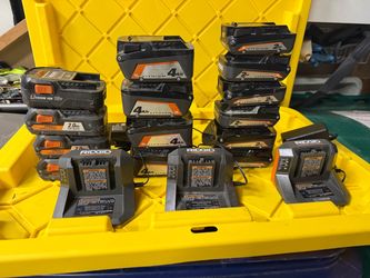 RIDGID 18V Battery and Charger Lot