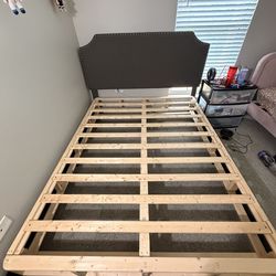 Queen bed frame and box spring