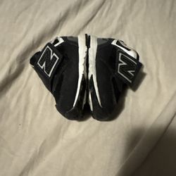 Boy's Shoes New Balance Kids 574 Black New-B Hook-and-Loop  (Infant/Toddler) 2