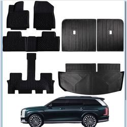 Floor Mats Cargo Liner Backrest Mat for 2026+ Hyundai Palisade 7 Seat Fuel
