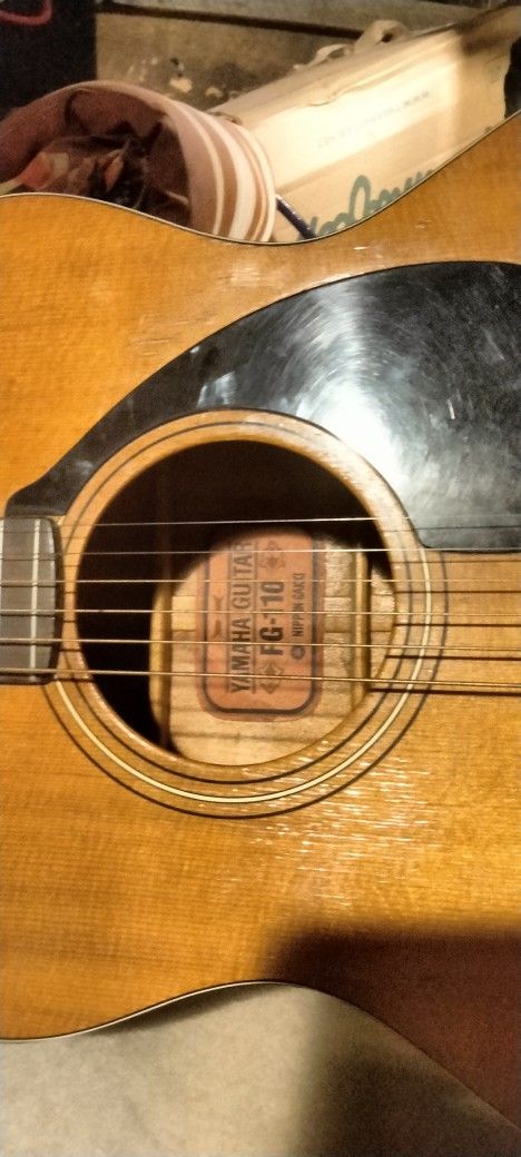 1970 Red Label Acoustic Guitar Very Good Shape Stand And Case Comes With It