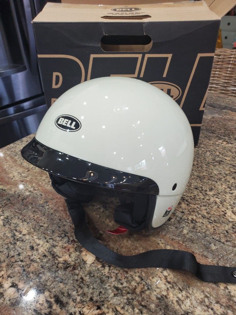 bell custom 500 helmet medium / vintage white (Stripes Pearl White) – Durian Bikers type helmet made of fiberglass and inspired by the classic style of 1954 Custom Chrome Europe | Bell