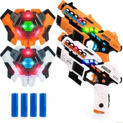USA Toyz Rechargeable Laser Tag Game - 2pk Laser Tag Set with Guns and Vests.