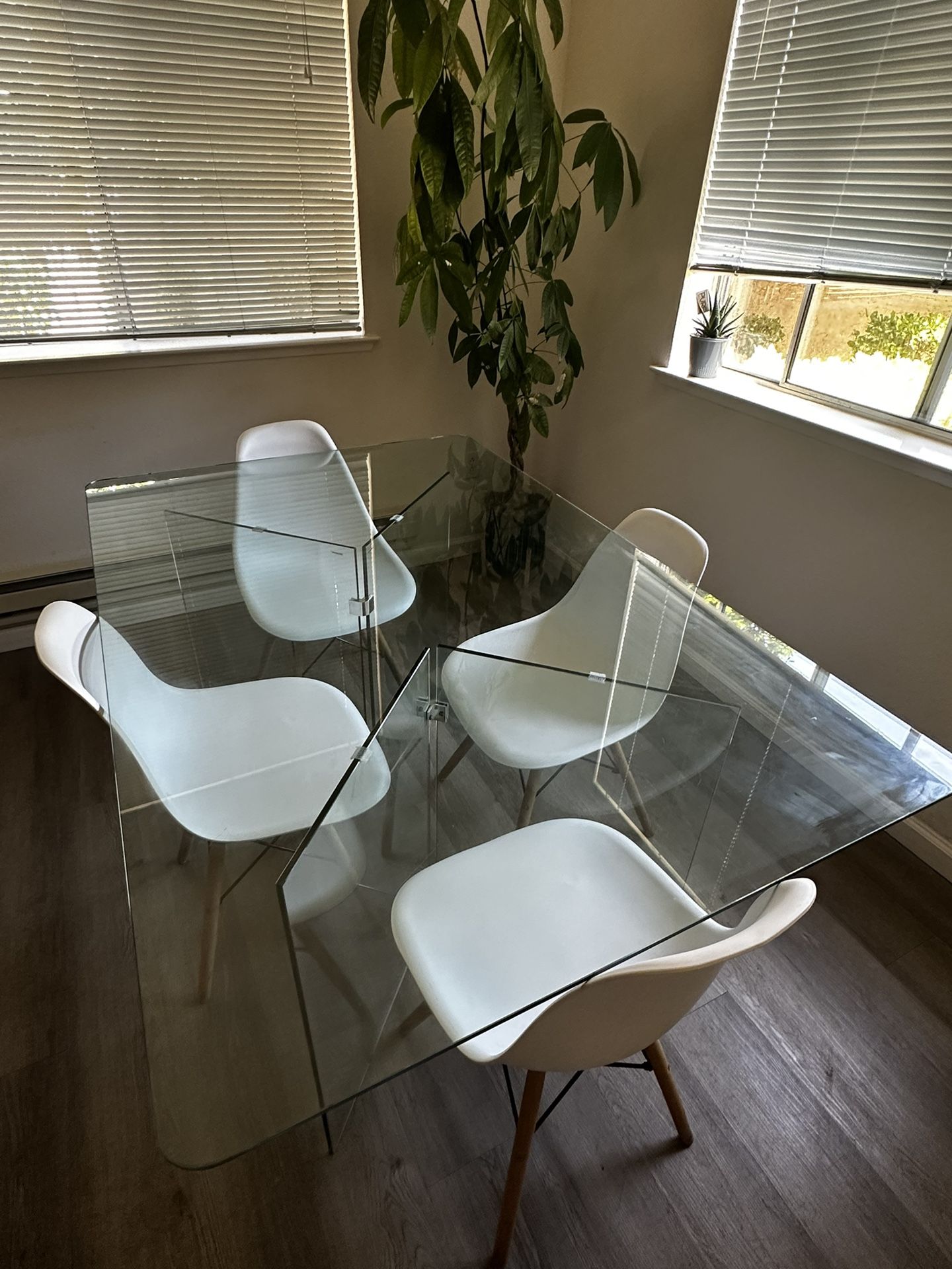 Tempered Glass Dining Table - $250