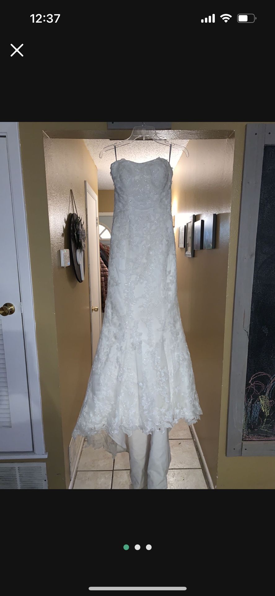 Maggie Sottero Wedding Dress Lace Up Back Size 8