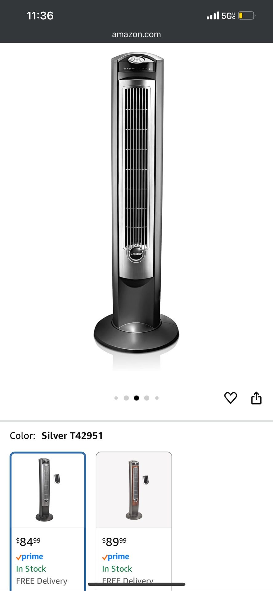 Lasko Oscillating Tower Fan