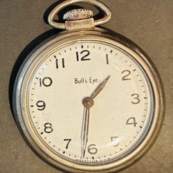 Pocket Watch, Bull’s Eye”, Silver Case, Working.