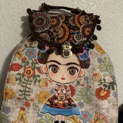 Frida Khalo Mini Backpack/Purse 