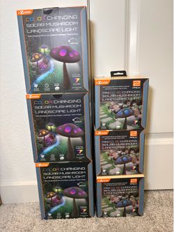 New color changing solar mushroom landscape lights