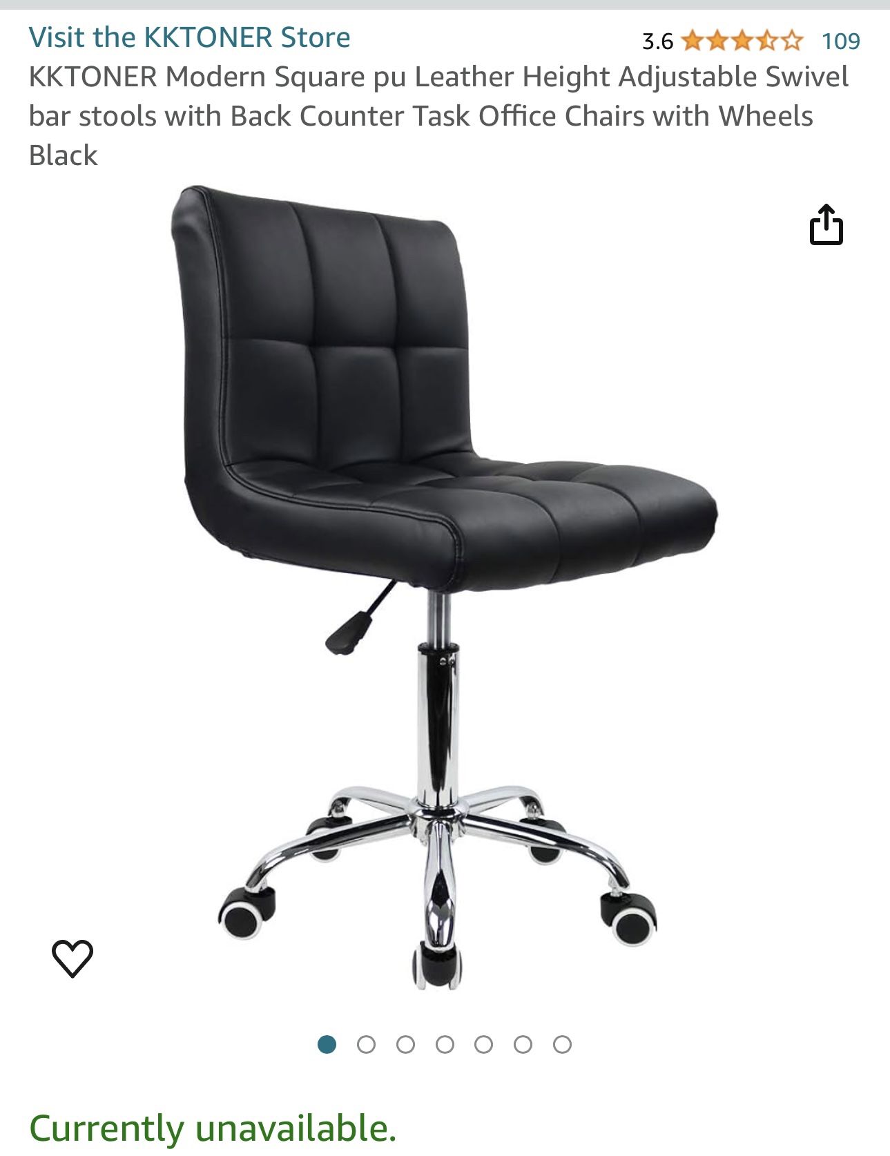 Black Vanity Desk Chair