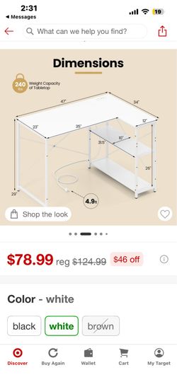 L Shaped desk