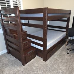 Bunk Bed With Stairs Mattresses Included