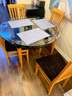 48 inch glass, dining room, kitchen table