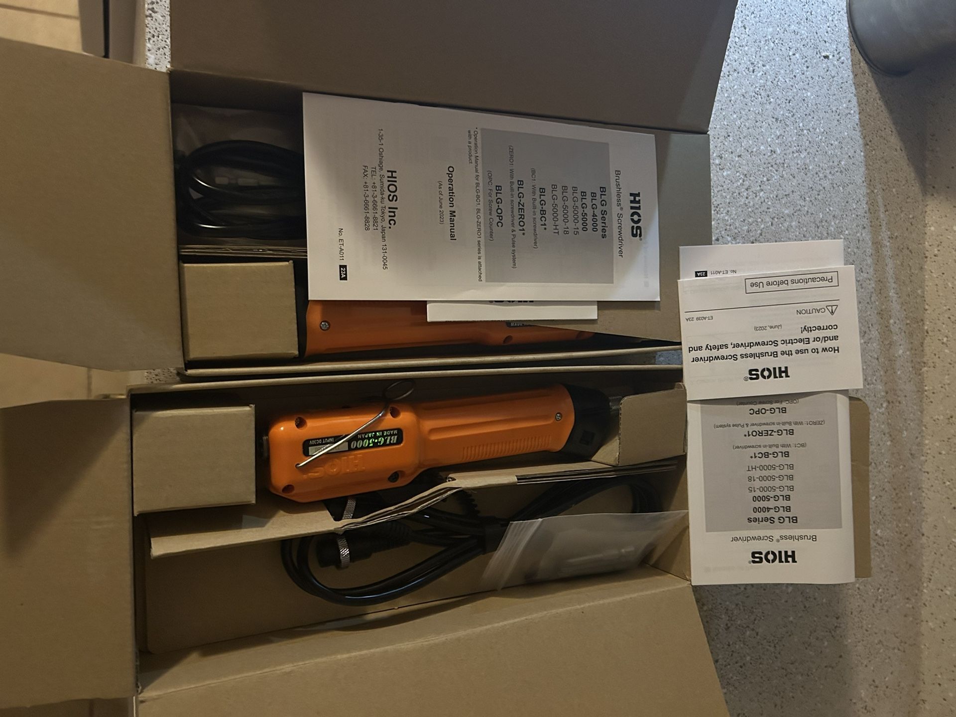 Hios 5000 Brushless Screwdrivers