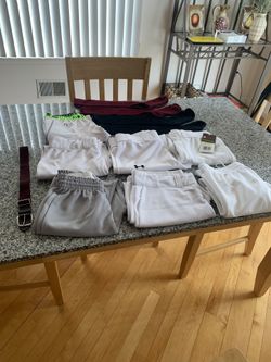 Baseball Pants ,belt , Compression Shorts , 4 Pair Of Socls