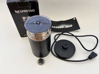 Nespresso Aeroccino 3 Electric Milk Frother - Black (3694-US-BK)