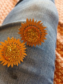 Sunflower earrings handmade