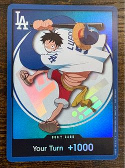 2026 ONE PIECE x LOS ANGELES DODGERS MONKEY.D.LUFFY DON CARD  PROMO 7/2/26