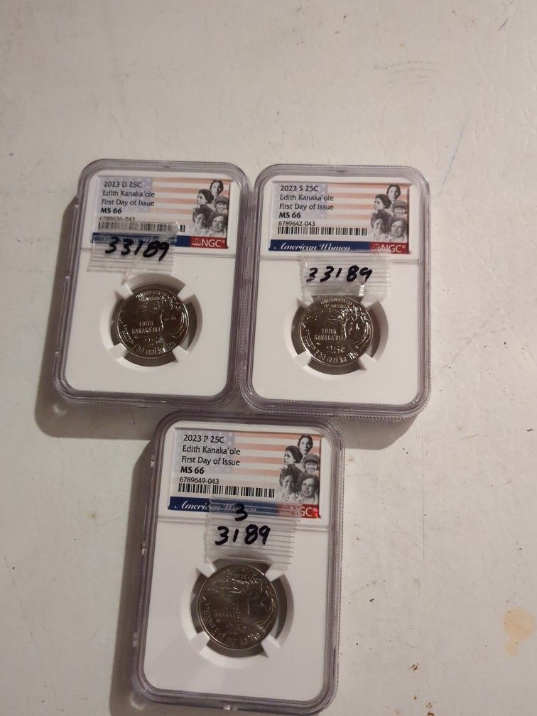 2023 PDS MS66  Quarters Dollar  EDITH KANAOKE OLE