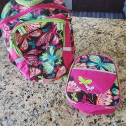 Backpack with Lunchbox Girls 