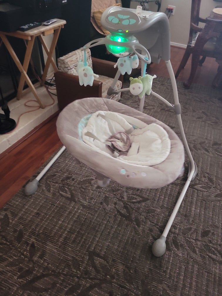 Ingenuity baby swing with aux cord and lights