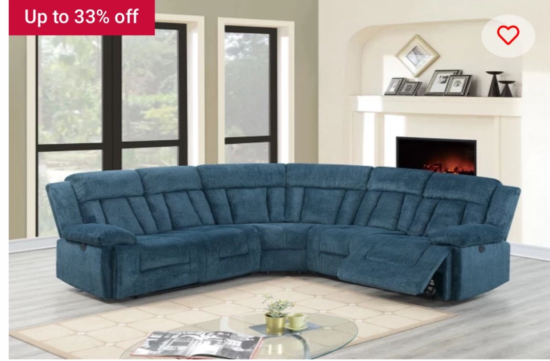 New Power Recliner Sectional Couch with USB Ports! Free Delivery 🚚!
