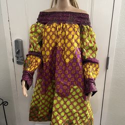 New Medium to Large African Print Dress