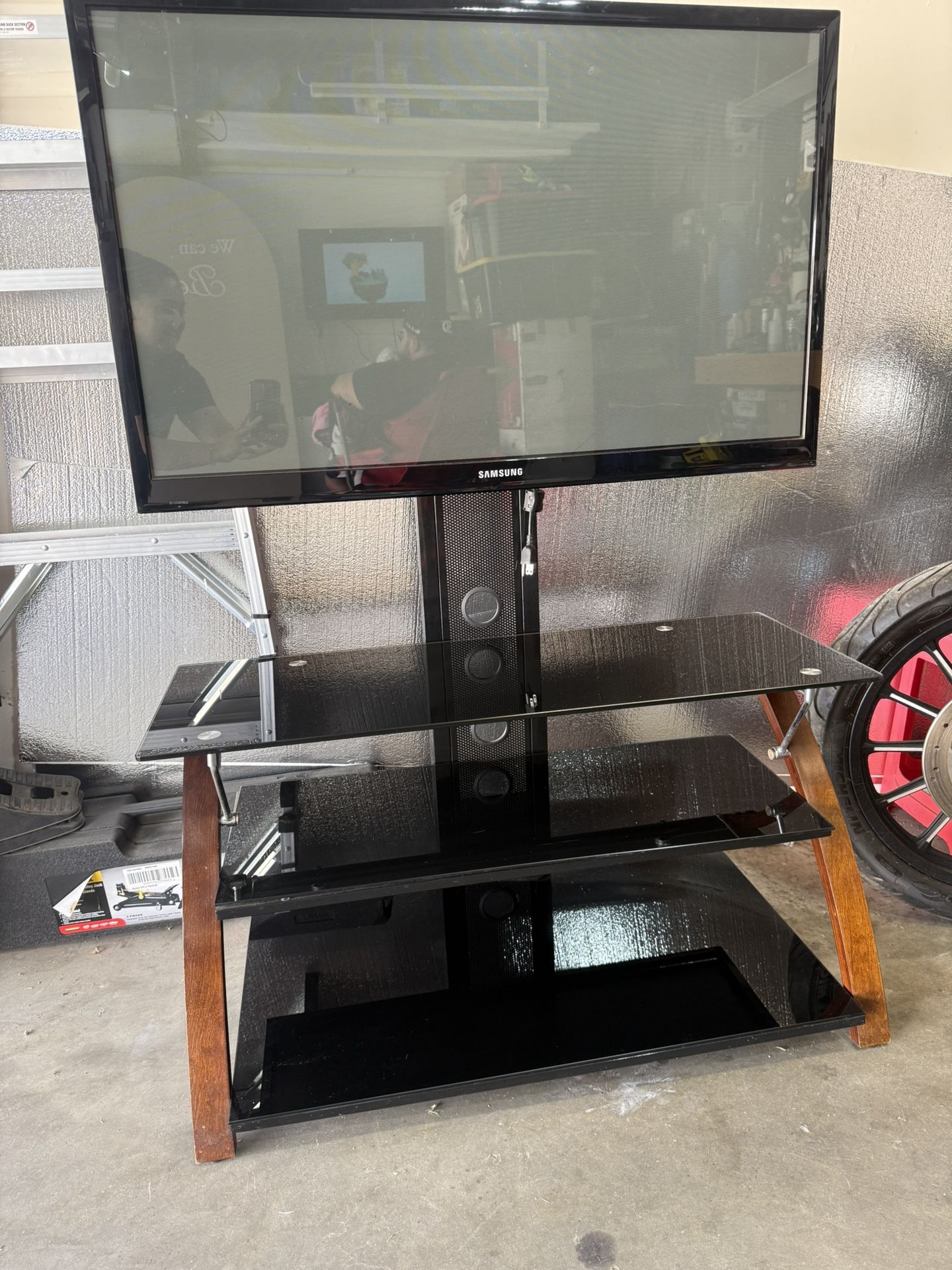 TV Stand with Samsung TV