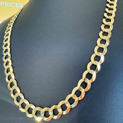 14k solid yellow gold Curb style 26.5” chain Necklace 53.3 grams 9.5mm
