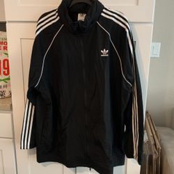 Brand New Adidas Track Jacket Hoody Men’s Size 2XL Black