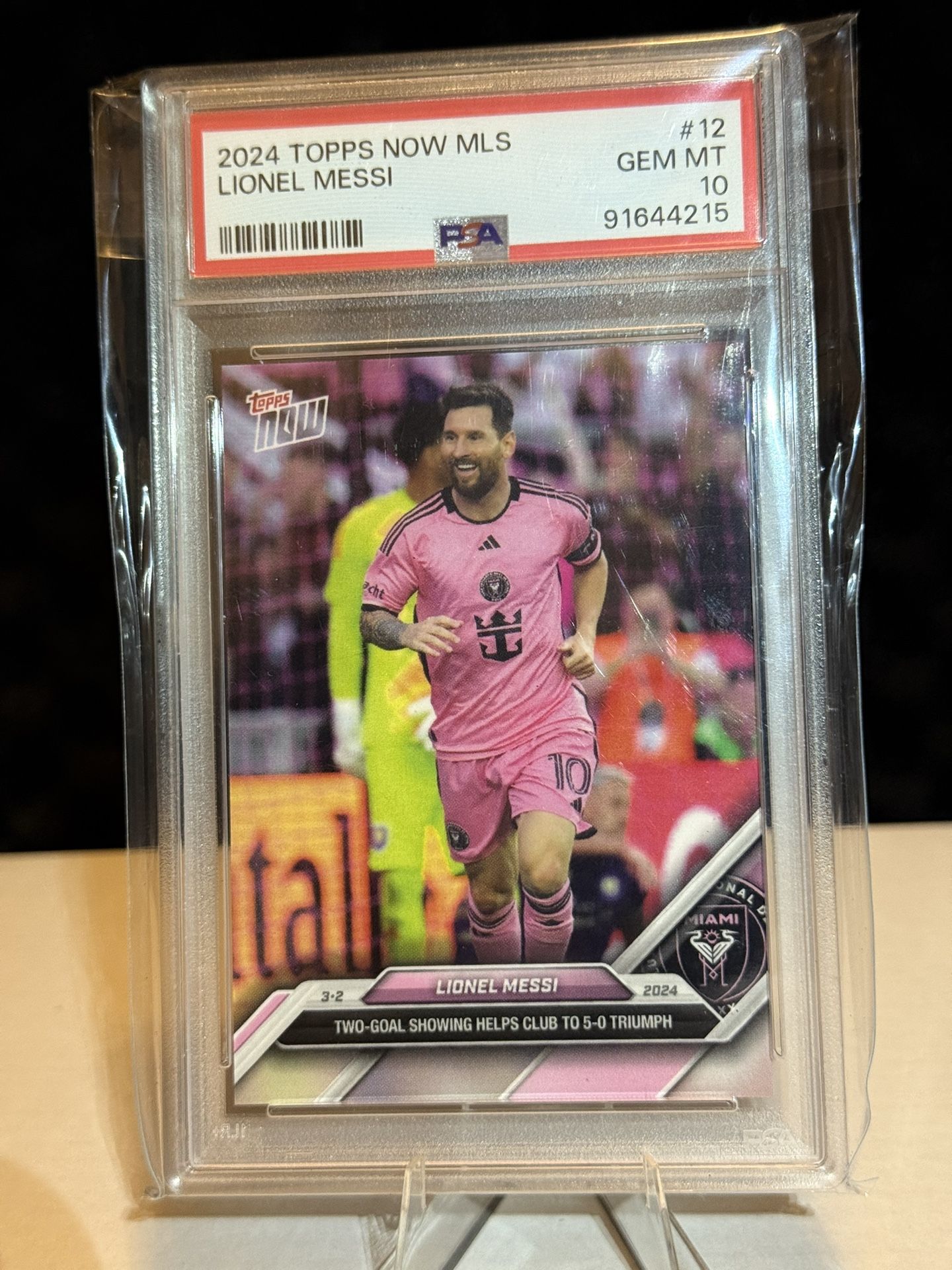 2024 Topps Now MLS #12 Lionel Messi Card GEM MT 10