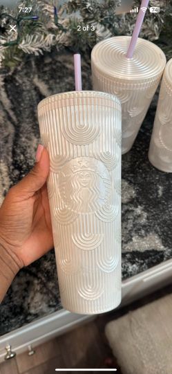 Starbucks Mermaid Pearl Shell tumbler Set