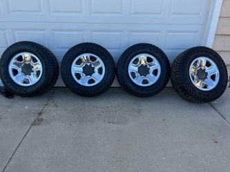 Set of 4 Chrome Wheels with All-Terrain Tires
