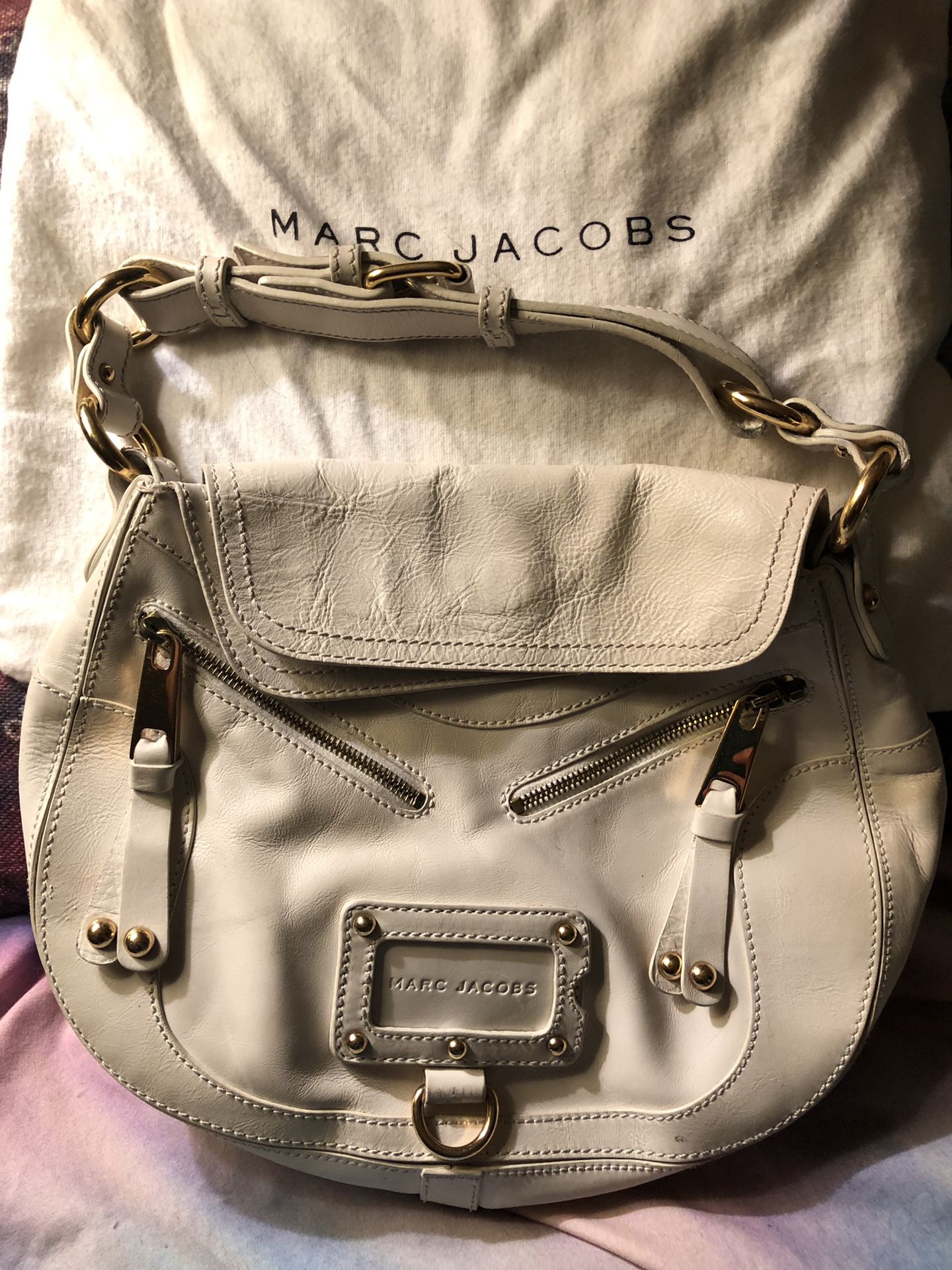 Marc Jacobs Tan Leather Hobo Handbag